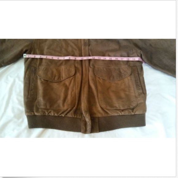 Outdoor Exchange Bomber Leather Jacket Size M - Picture 5 of 8